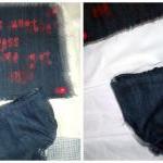 Boy Shirt Diaper Cover Set Funny Denim